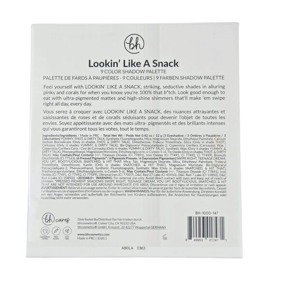 BH Cosmetics Lookin' Like a Snack 9 Color Shadow Palette Bright Colorful NEW - Picture 3 of 3